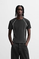 CONTRAST SLIM T-SHIRT