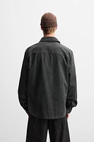 WAXED EFFECT OVERSHIRT