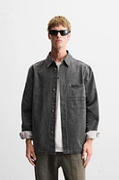 WAXED EFFECT OVERSHIRT