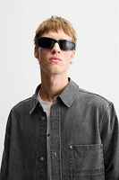 WAXED EFFECT OVERSHIRT