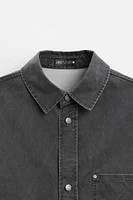 WAXED EFFECT OVERSHIRT