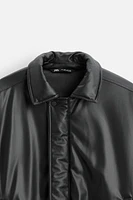 FAUX LEATHER PADDED JACKET