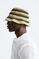 CROCHETED STRIPED HAT