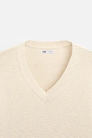 TEXTURED KNIT SWEATER