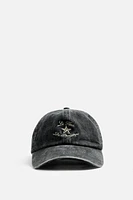 CONTRAST EMBROIDERED CAP