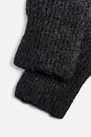 KNIT FINGERLESS GLOVES