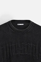 JACQUARD SWEATER WITH TEXT