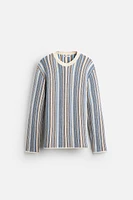 STRIPED JACQUARD SWEATER