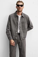 DENIM OVERSHIRT WITH POCKET