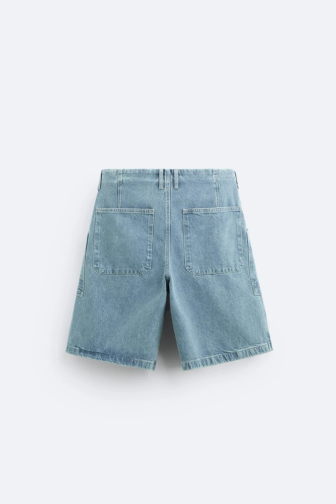 RELAXED FIT DENIM SHORTS