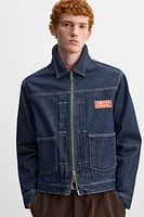 PLEATED DENIM JACKET X HARRY LAMBERT