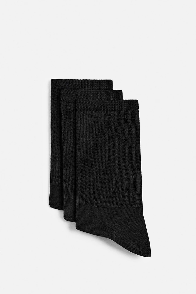 3-PACK OF RIB SOCKS