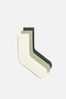 3-PACK OF RIBBED SOCKS