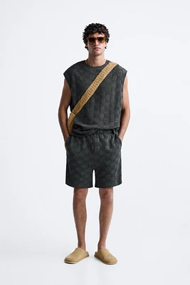 GEOMETRIC JACQUARD SHORTS