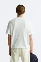 T-SHIRT WITH TONAL EMBROIDERY