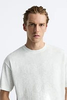 T-SHIRT WITH TONAL EMBROIDERY