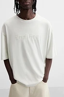 T-SHIRT WITH TONAL EMBROIDERY