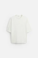 T-SHIRT WITH TONAL EMBROIDERY