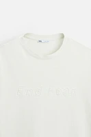 T-SHIRT WITH TONAL EMBROIDERY