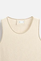 COTTON - LINEN STRIPED TANK TOP