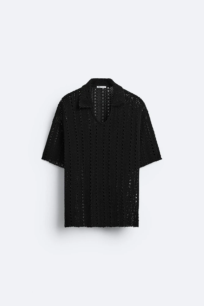 CROCHET KNIT POLO