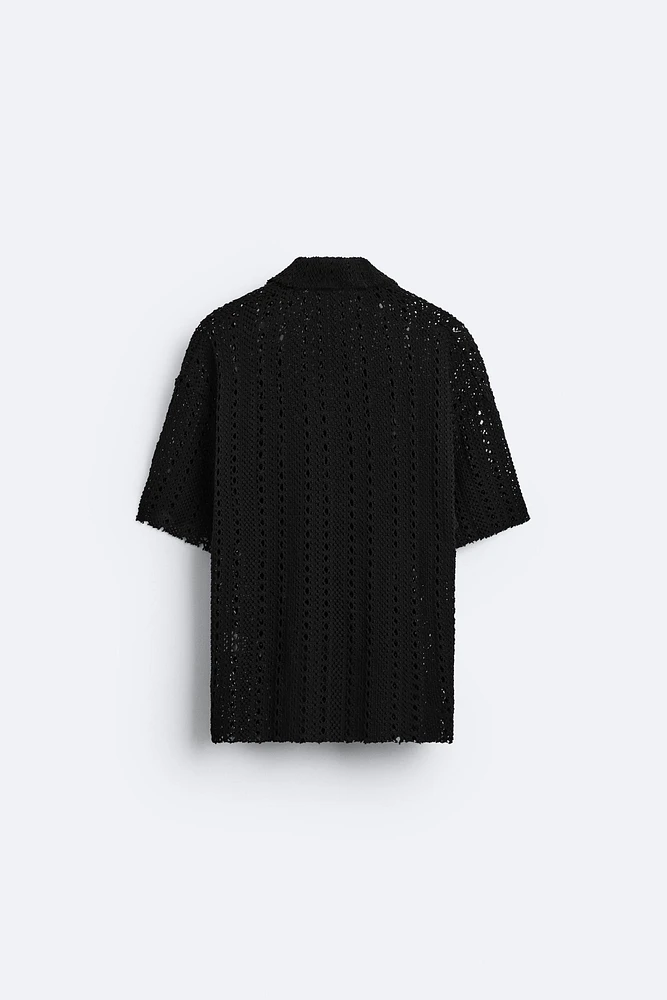 CROCHET KNIT POLO