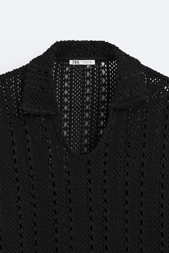 CROCHET KNIT POLO