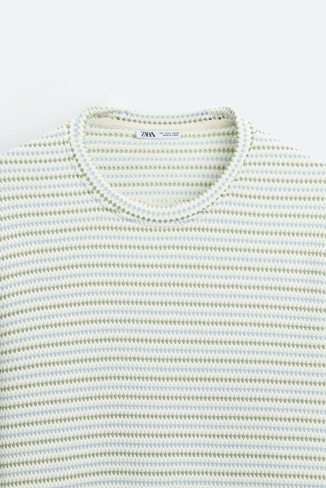 STRIPED JACQUARD SWEATSHIRT