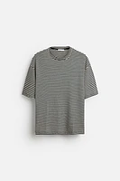 COTTON - LINEN STRIPED T-SHIRT