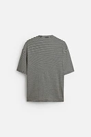 COTTON - LINEN STRIPED T-SHIRT