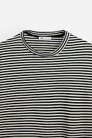 COTTON - LINEN STRIPED T-SHIRT