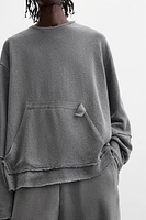 WASHED SEAM DETAIL SWEATER