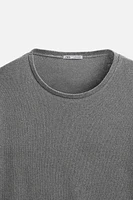 WASHED SEAM DETAIL SWEATER