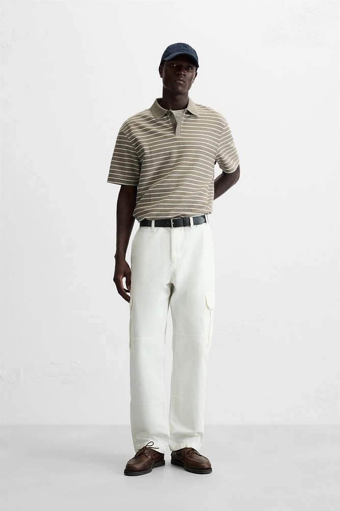 TEXTURED STRIPED POLO