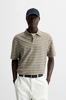 TEXTURED STRIPED POLO