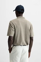 TEXTURED STRIPED POLO