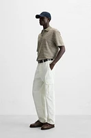 TEXTURED STRIPED POLO