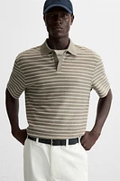 TEXTURED STRIPED POLO