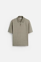 TEXTURED STRIPED POLO