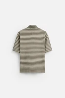 TEXTURED STRIPED POLO