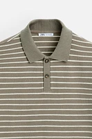 TEXTURED STRIPED POLO