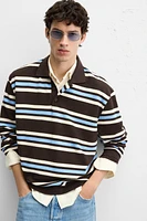 STRIPED PIQUÉ POLO SHIRT