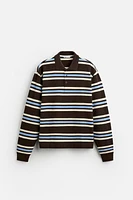 STRIPED PIQUÉ POLO SHIRT