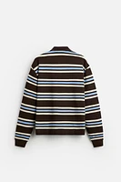 STRIPED PIQUÉ POLO SHIRT