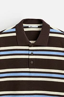 STRIPED PIQUÉ POLO SHIRT