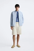 PLEATED WIDE FIT SHORTS