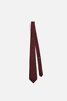 100% SILK HERRINGBONE JACQUARD TIE