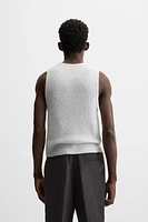 WOOL BLEND KNIT VEST