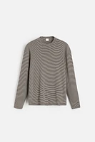 STRIPED JACQUARD T-SHIRT