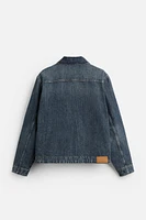 ZIPPERED DENIM JACKET